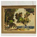 Bill Justice Original Oil Painting on Masonite Coa