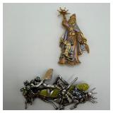 Kirks Folly Wizard and Fairy Grasshopper Enamel Cr