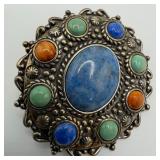 Carolyn Pollack Relios Sterling Silver Brooch Turq