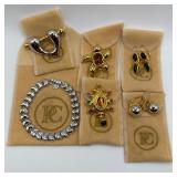 PC Costume Jewelry Collection Bracelet Brooches Ea