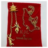 KJL Kenneth Jay Lane Figural Dancer Pagoda Pendant