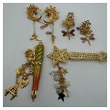 Fantasy Costume Jewelry of Kirks Folly Brooches an