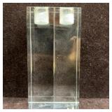 Pair of Oleg Cassini Crystal Glass Candlesticks Pi
