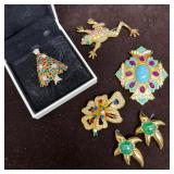 Designer Costume Jewelry Set Swarovski Christmas T