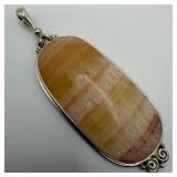Sajen 925 Sterling Silver Pendant Banded Aragonite