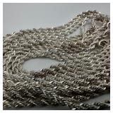 Silver Plated Twist French Rope Style Chain Neckla