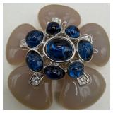 Kenneth Jay Lane Lavender Lucite Flower Petals Blu