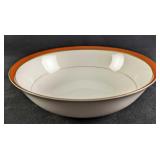 Retired Bordure Rouge By Fitz & Floyd 9" Round Veg