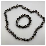 Simon Sebbag Designs Faceted Black Cream Stone Bea