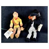 Set of (2) Disney Bean Bag Dolls Clayton and Bert