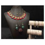 22pc Mid Century Citrus Mixed Costume Jewelry Lot