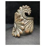 Large Hinged Ornate Sterling Cuff Bracelet B