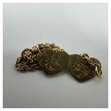 Double Heart Mickey and Minnie Mouse 14K Gold Brac