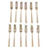 12 Vintage King Cedric Community Silver Plate Fork