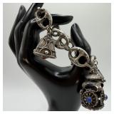 Mariner Chain 800 Silver Bracelet Garnet Carnelian