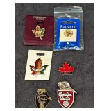 6 Assorted Souvenir Canadian Pins F18