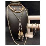 8pc Western Glam Mixed Costume Jewelry Lot