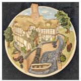 Vintage David Winter Cottages On The Riverbank Pla