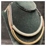 St. Thomas Multi-Strand Mixed Textured Metal Fashi