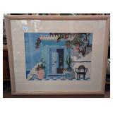 Framed S&N John Kiraly Door To The Agean Print