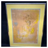 Signed Contemporary Mixed Media Still Life Drawing