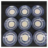Fine English Tableware Churchill Blue Plate Set St