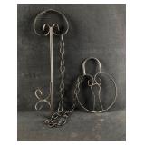 Vintage Metal Lock & Key Wall-Hanging