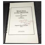 Autographed Augusta Read Thomas Sinfonia Concertan