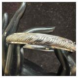 14K White Gold Fine Jewelry Hinged Bracelet B and