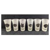 6 Princess Cruise Frosted Glass Double Shot Glasse