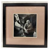 Framed Black and White Photograph of Michel Roux