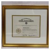 Michel Roux Oklahoma Honorary Citizen Governor Dav