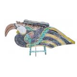 Large Handcarved And Handpainted Wooden Toucan