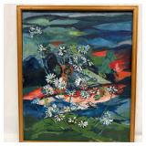 Original Oil on Canvas Daisies Emily Harris Signed
