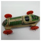 Vintage German Tin Lithograph Race Car Toy