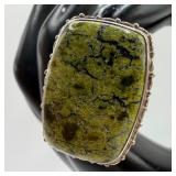 Sajen 925 Sterling Silver Sage Jasper Green Stone