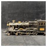 Folk Art Crafted Metal Steam Locomotive Model Blac