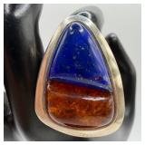 DTR Jay King Triangular Lapis and Amber Resin Ster