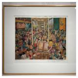 Robert Cenedella Cafe Carillon Artist Proof Hand S