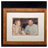 Framed Photograph of Michel Roux with Clint Eastwo