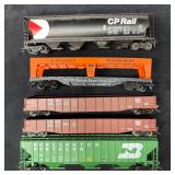 Five HO Scale Freight Cars CP Rail Burlington and