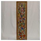 Mexican Style Folk Art Hand Painted Birds and Flow