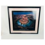Large Framed Print of Horseshoe Bend in Marble Can