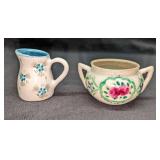 Vintage Ceramic Creamer & Sugar Bowl