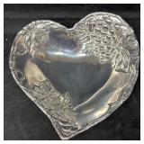 Arthur Court Grape Pattern Aluminum Heart Shaped S
