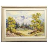 Marian Letton Mountain Oil On Board (F20)