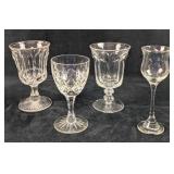 Vintage Lot Of Crystal Water Goblet Wine Glasses