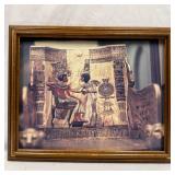 Framed Egyptian King Tutankhamun Throne Detail Pho