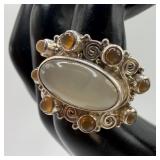 Sajen Oval Moonstone Sterling Silver 925 Statement
