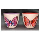 PartyLite Butterflies Porcelain Tealight Pair